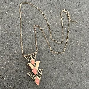 Gold Triangle Pendant Necklace